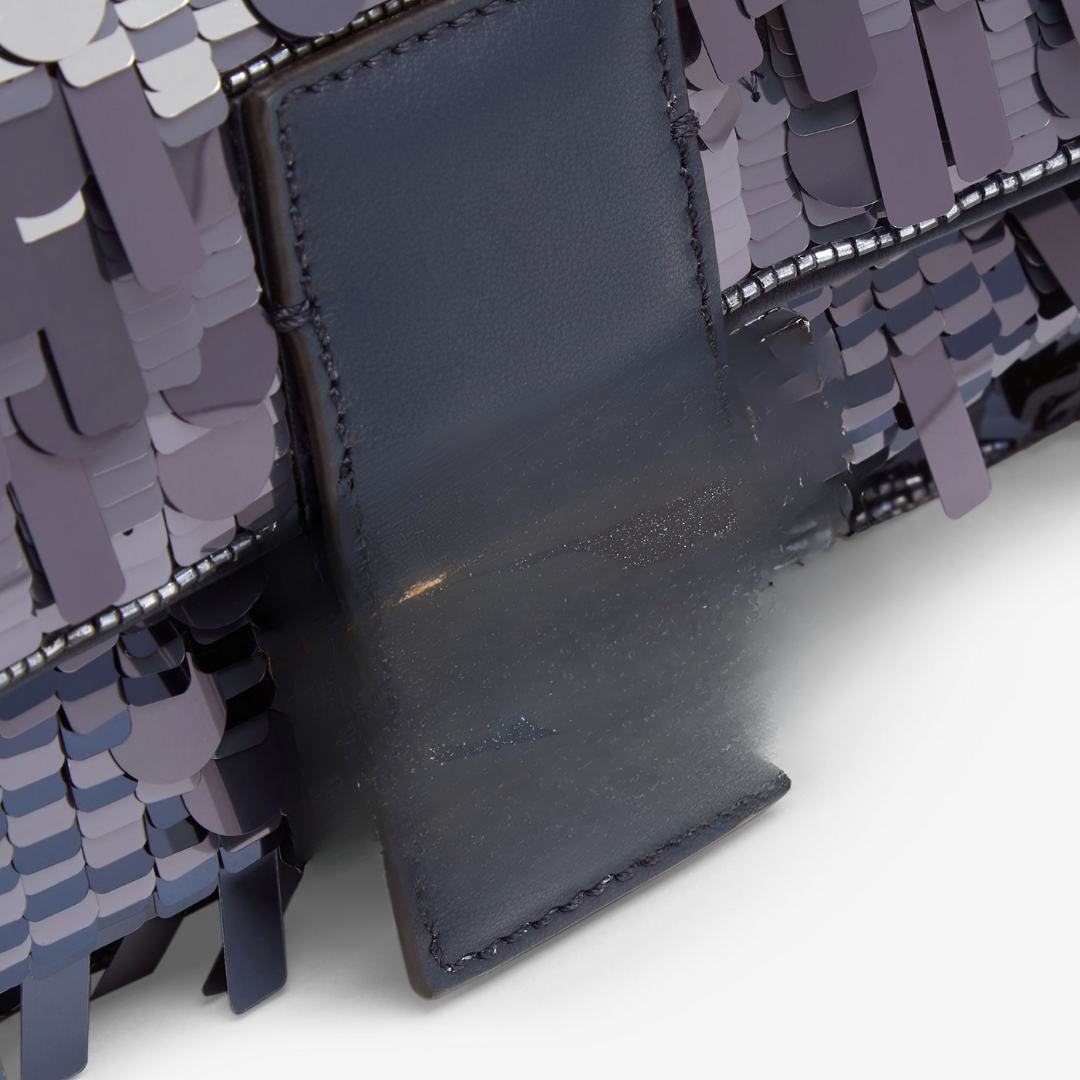 Bag Blue Sequins & Leather – Fnd Bgtt