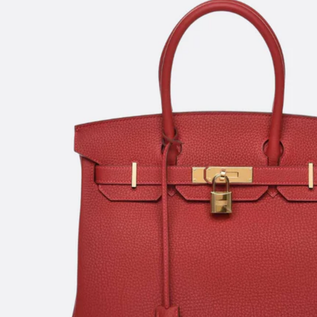 Bag 30 Brk with Gold Hardware in Red
