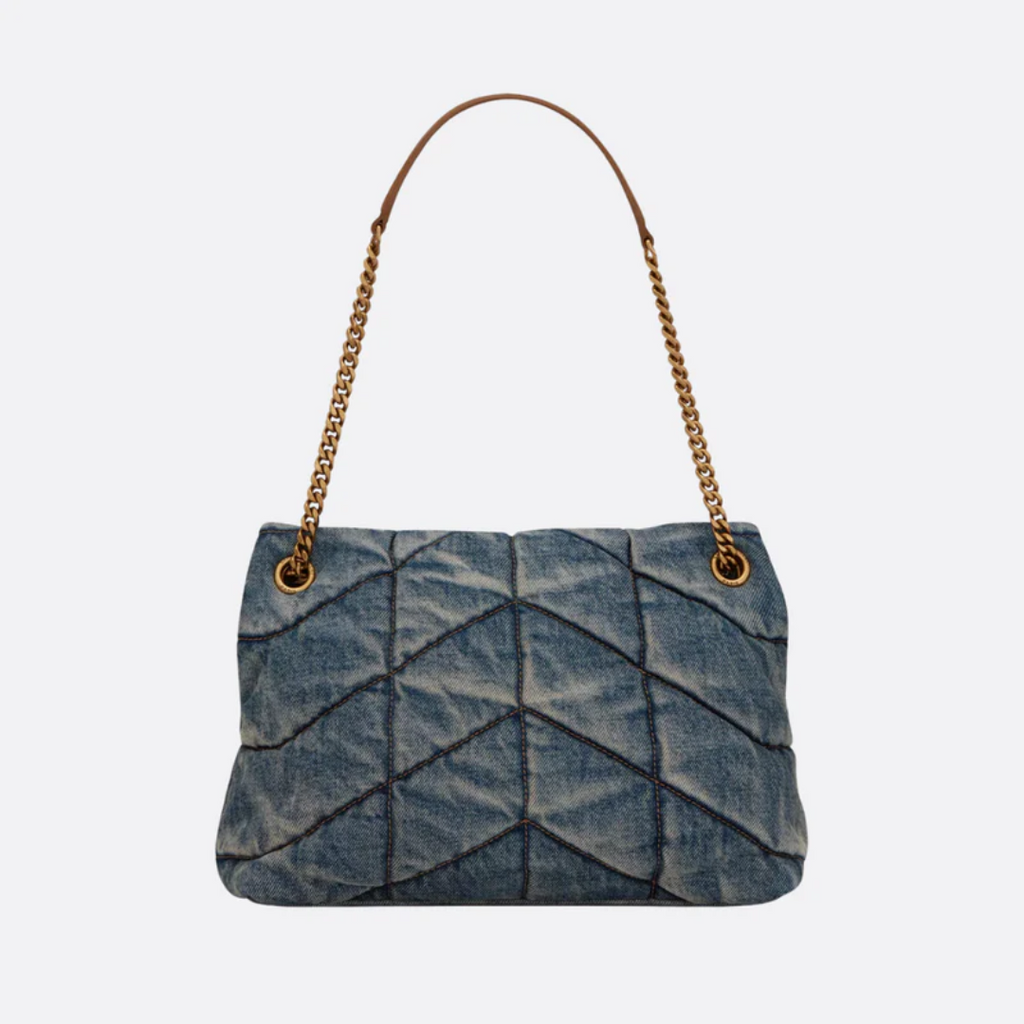 Bag Puffer in Quilted Vintage Denim
