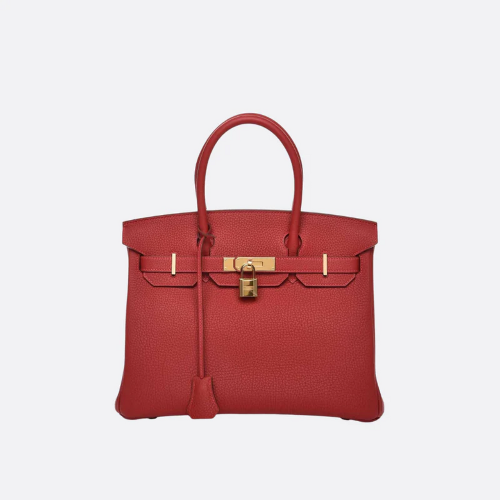 Bag 30 Brk with Gold Hardware in Red