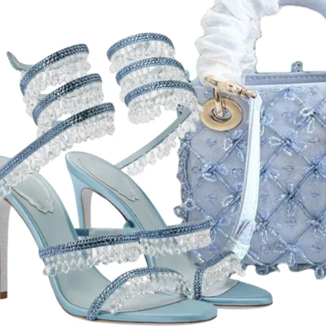 Bag  Micro Blue & Crystal Sandals – DR