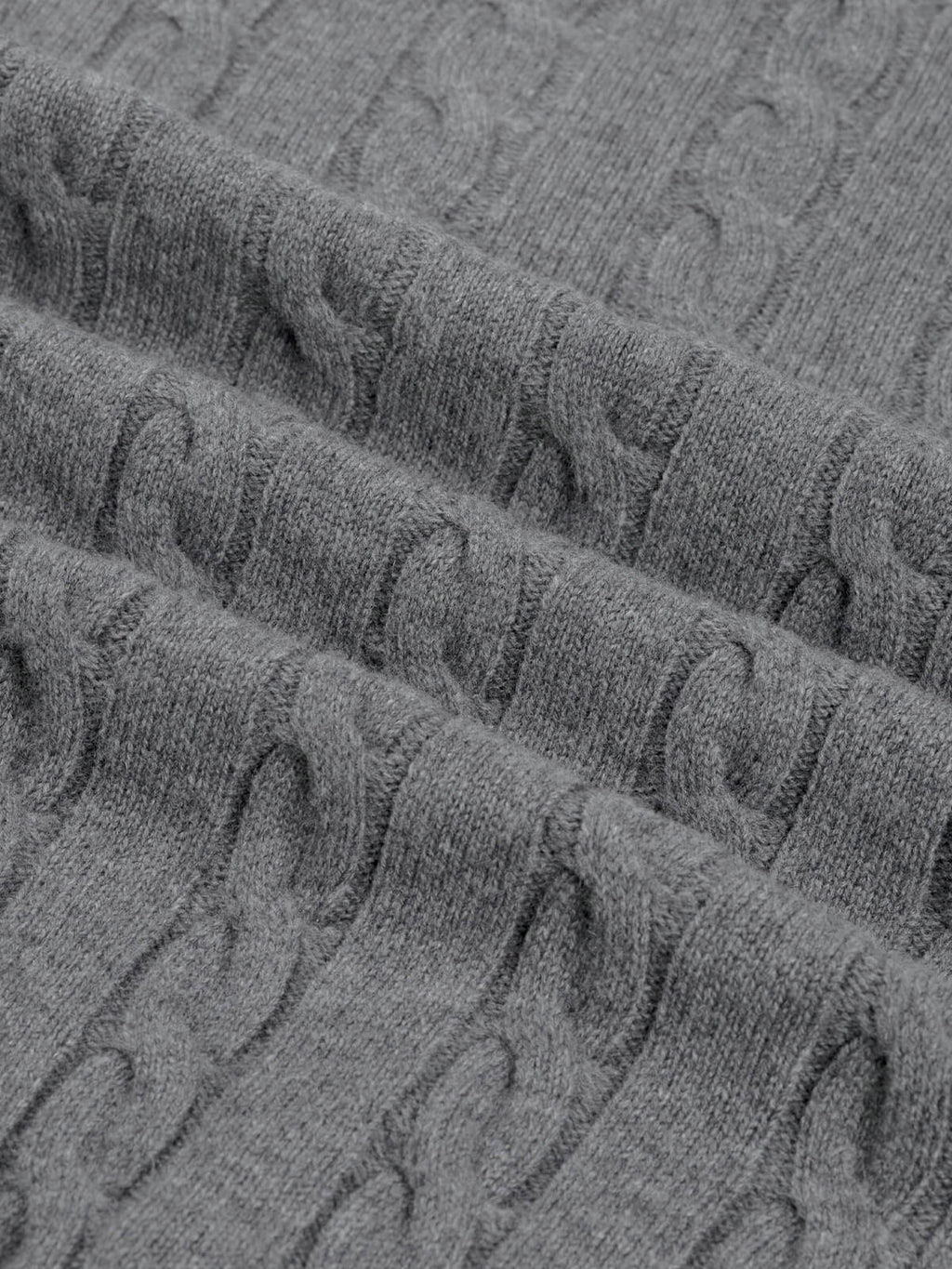 Zipper Cable Sweater Dark Grey