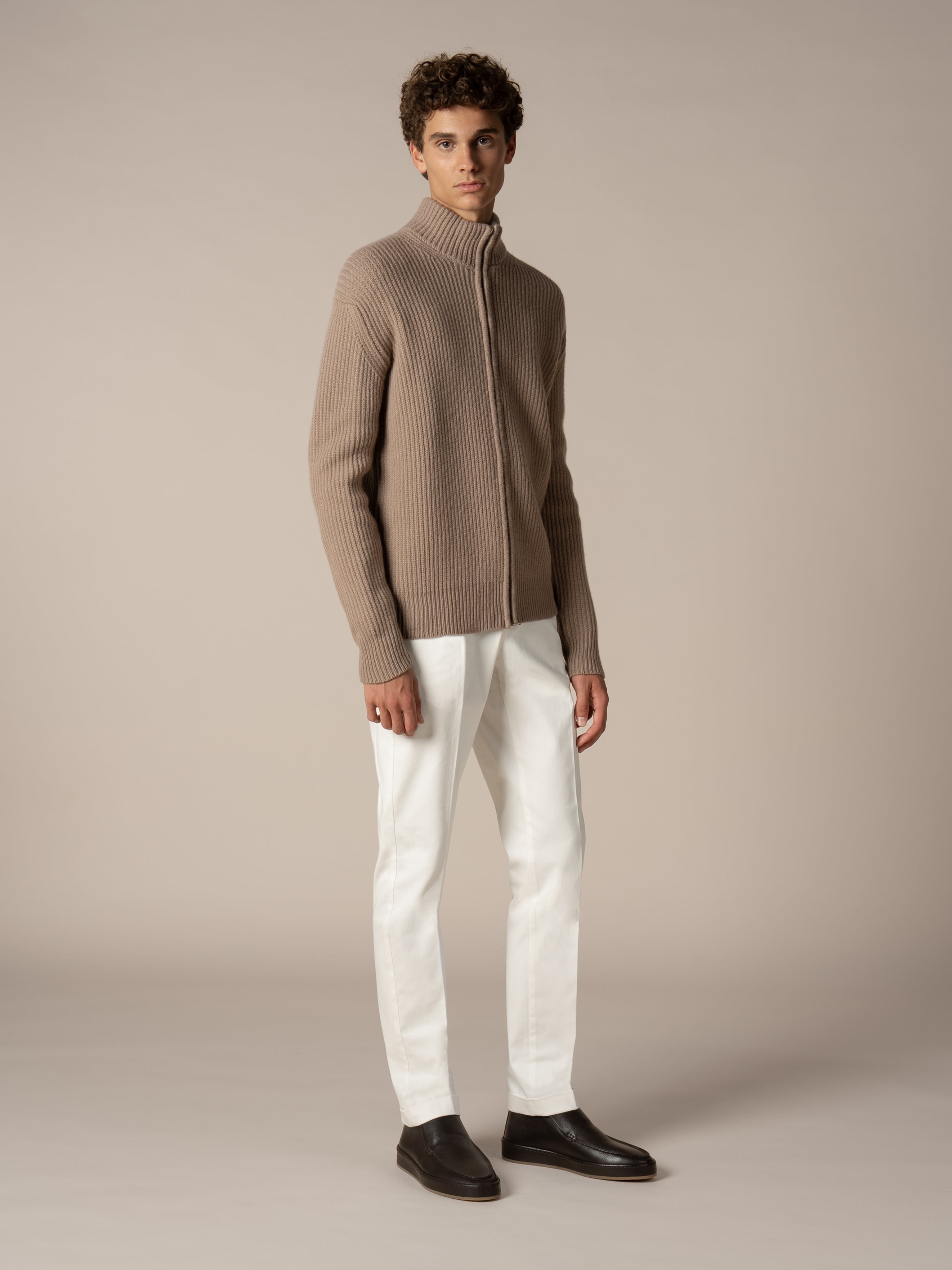 Taupe Alpine Ribbed Vest