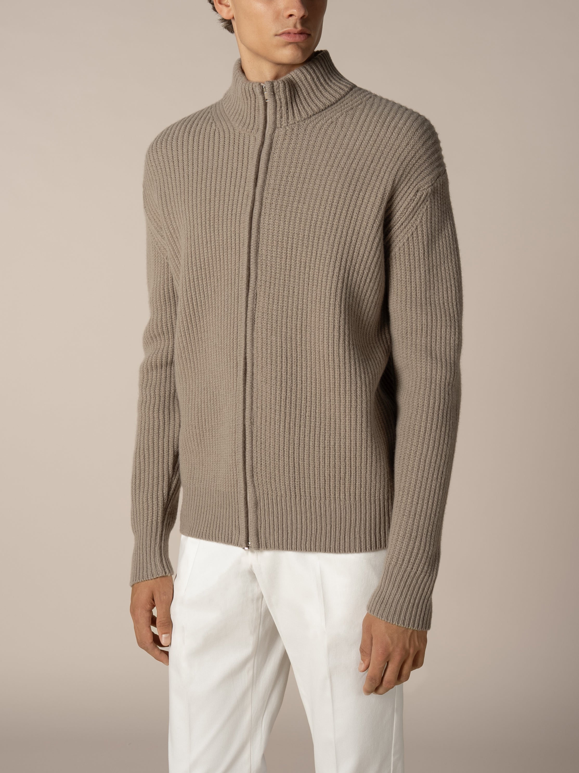 Taupe Alpine Ribbed Vest