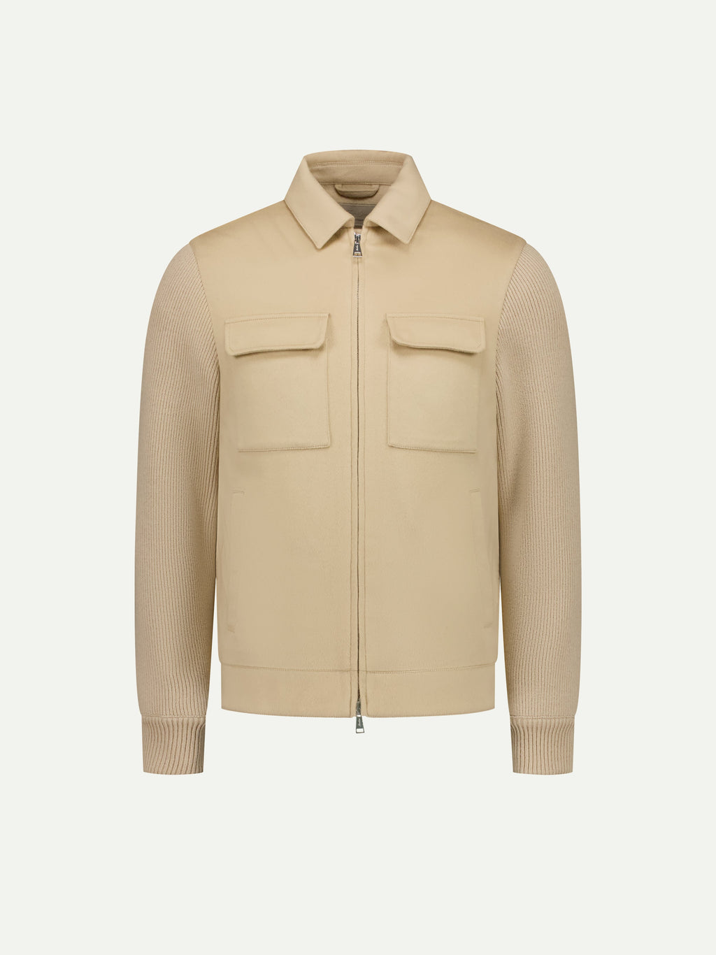 Beige City Bomber Jacket