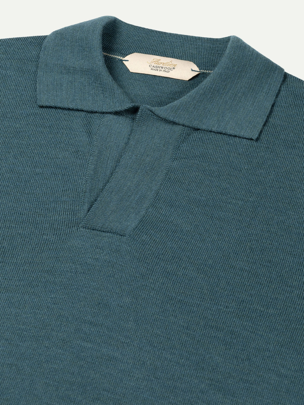 Shortsleeve Buttonless Polo Dark Aquamarine