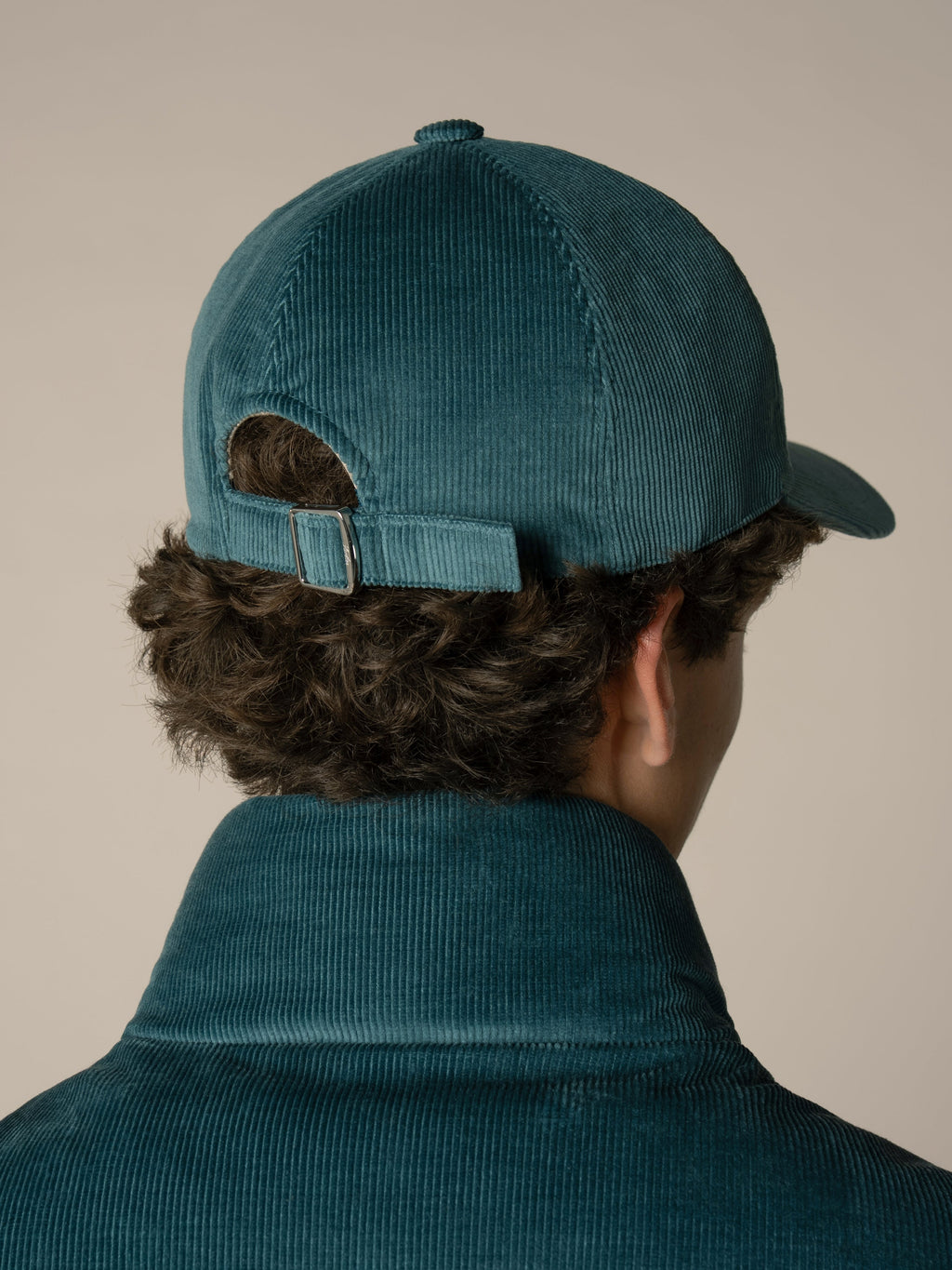 Dark Aquamarine Corduroy Baseball Cap