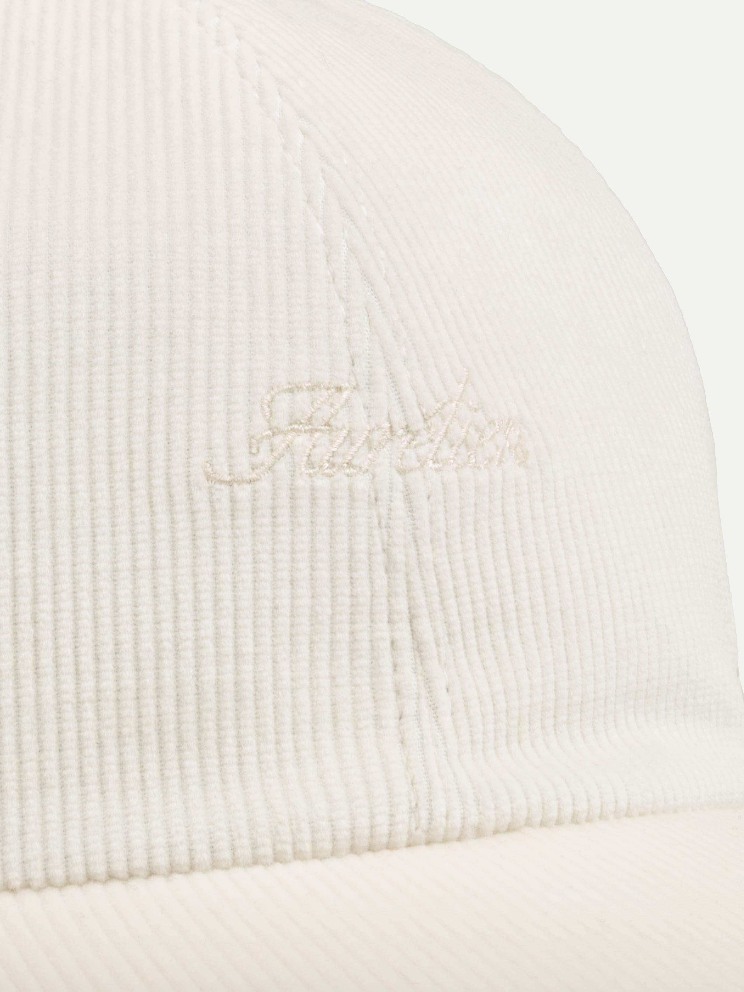Ivory Corduroy Baseball Cap