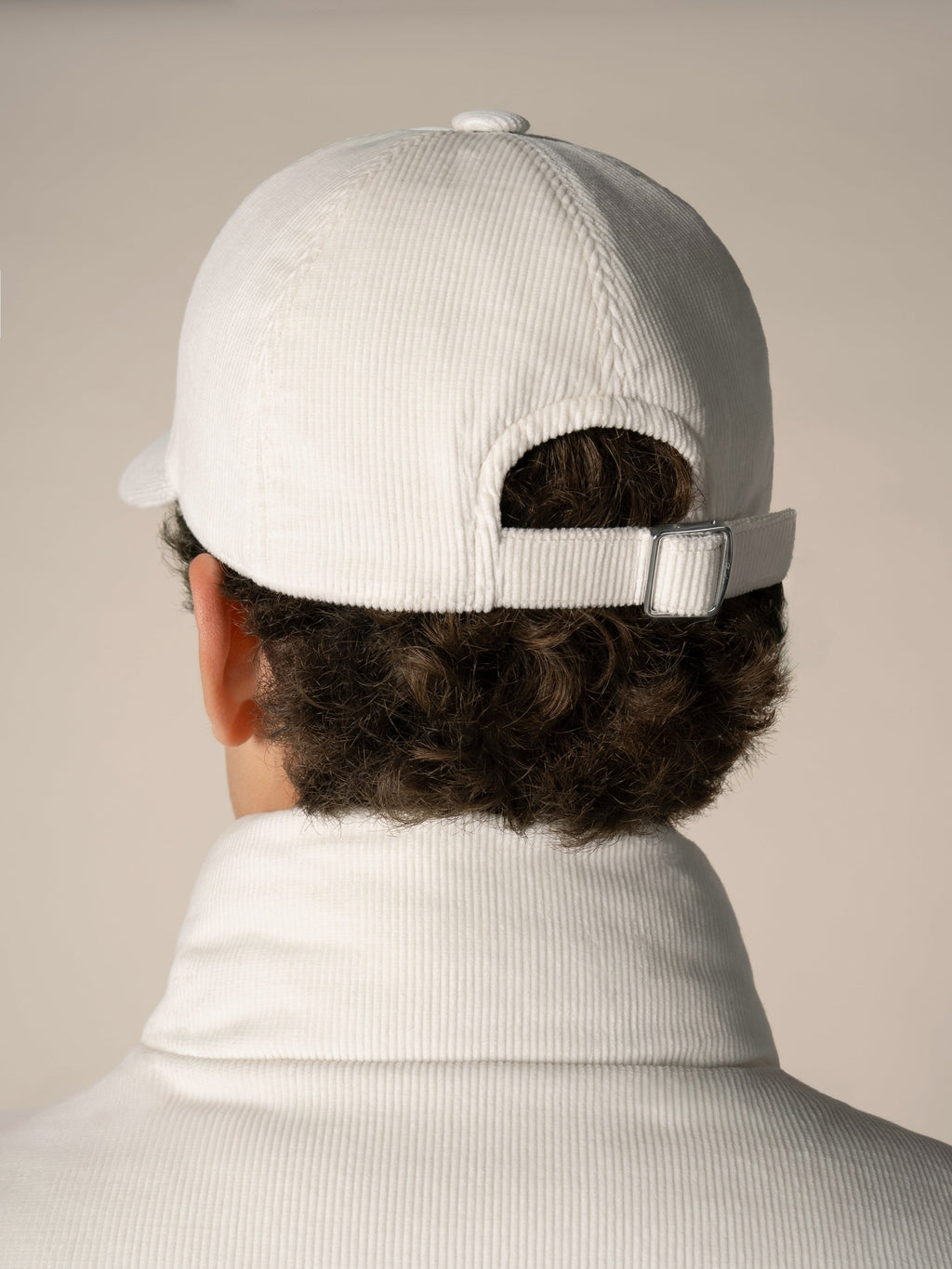 Ivory Corduroy Baseball Cap