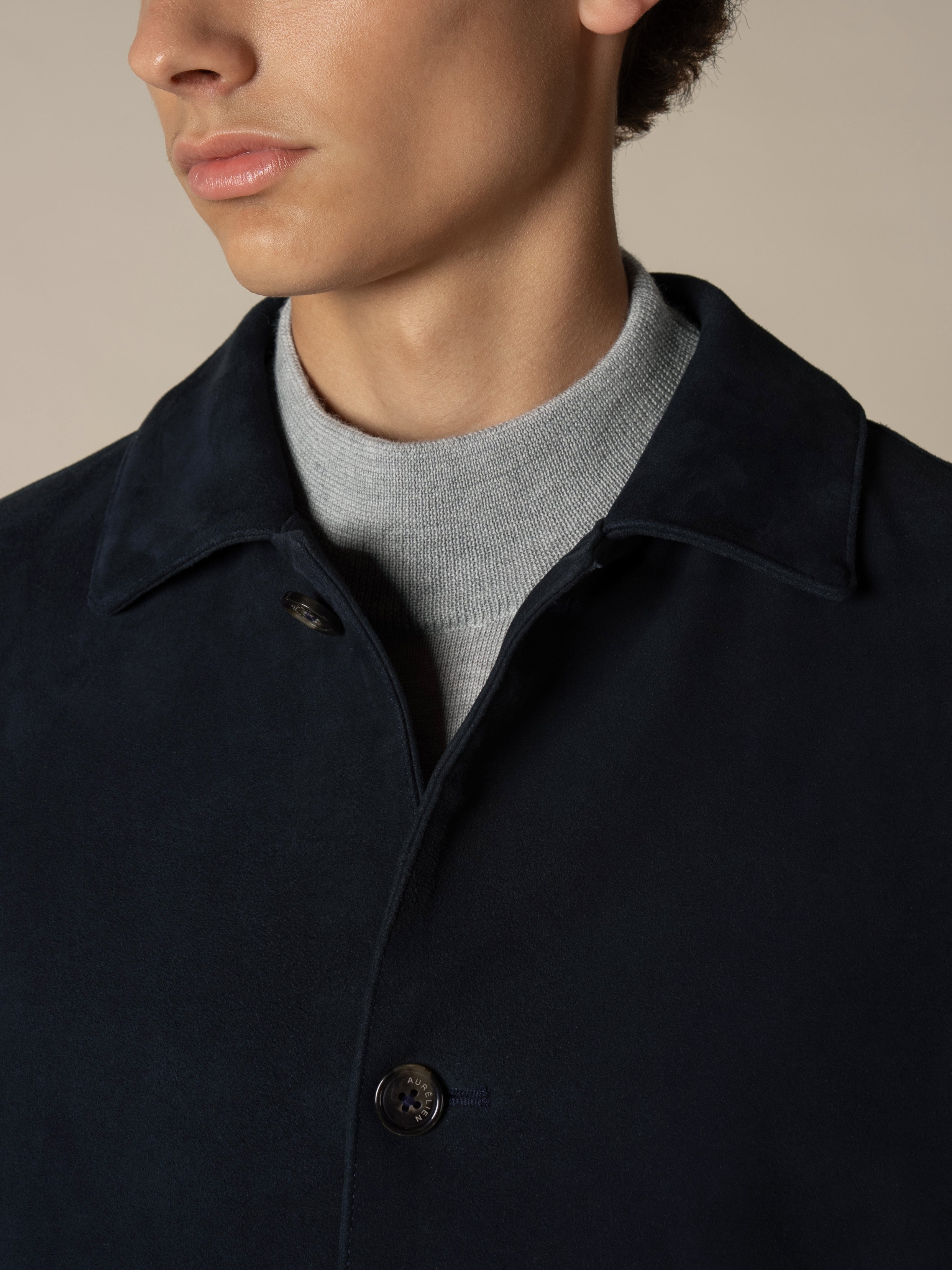 Navy Suede Jacket