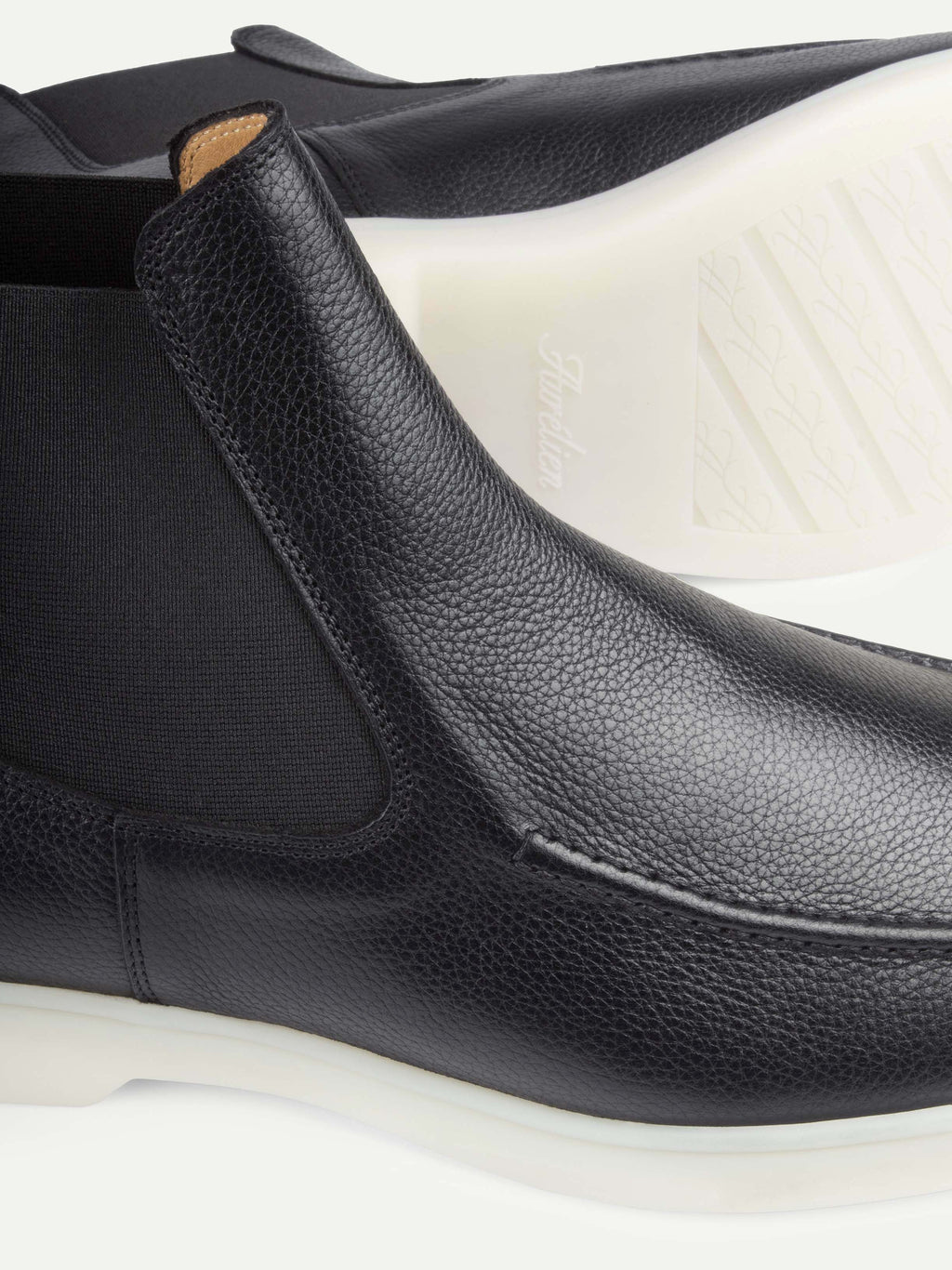 City Chelsea Boots Navy Grain