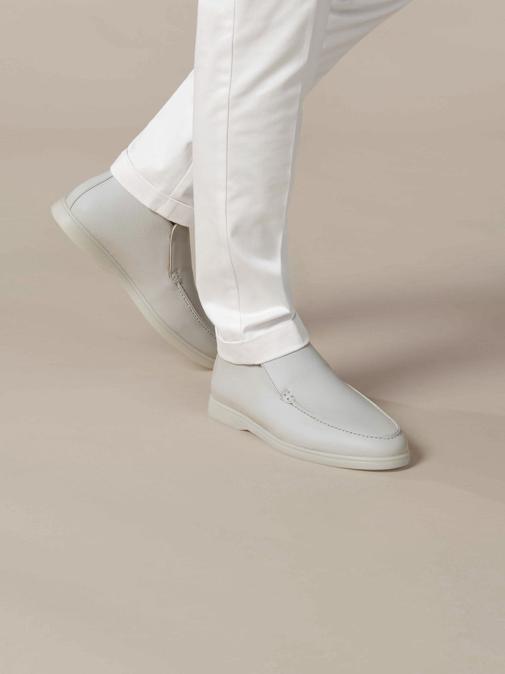 Classic Grey Grain City Loafer