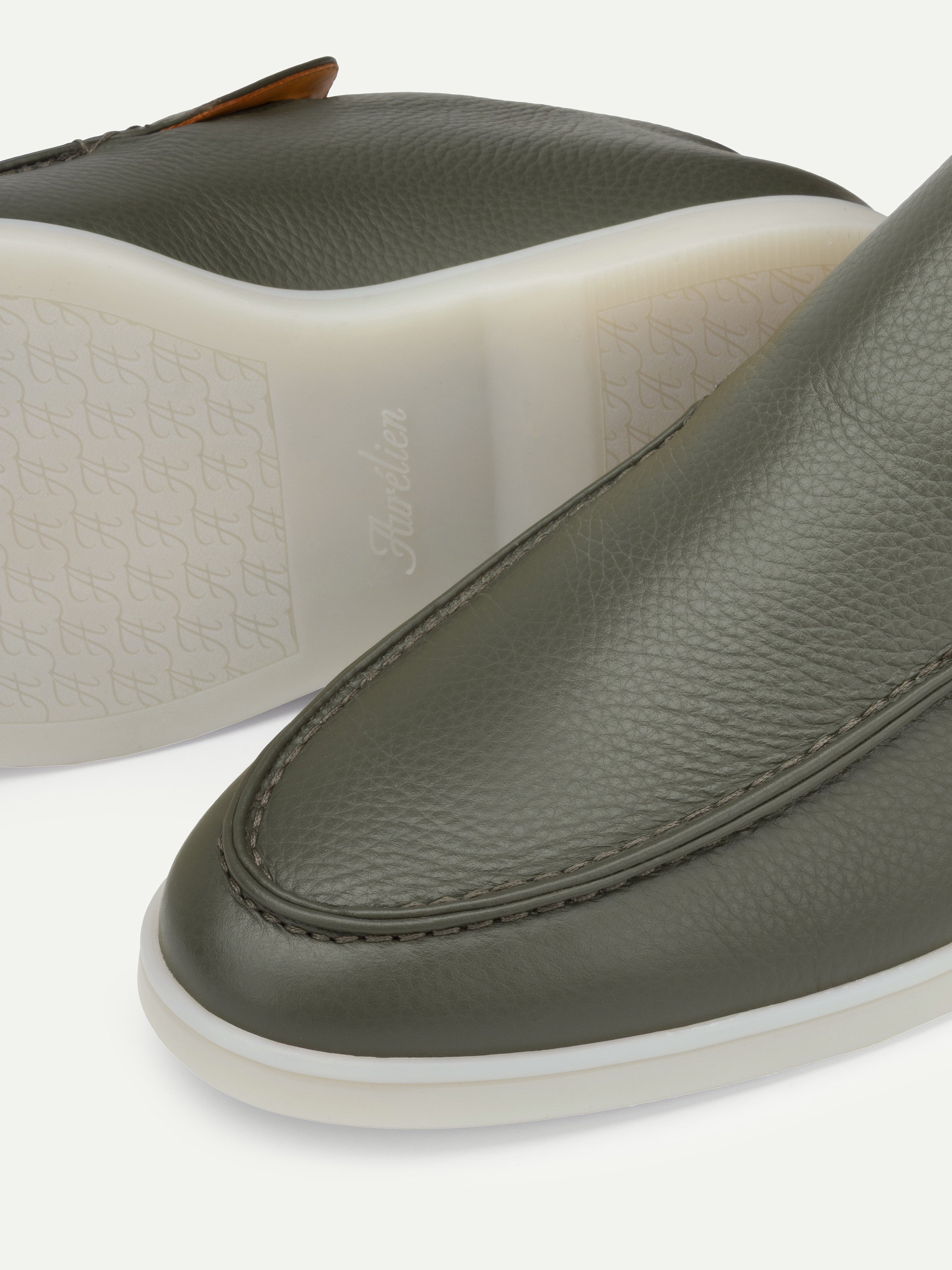 Classic Green Grain City Loafer