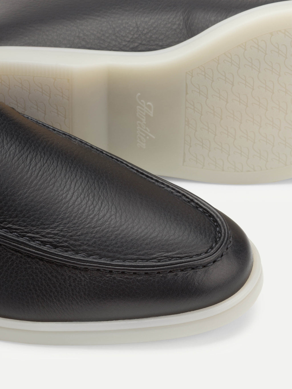 Navy Grain City Loafer