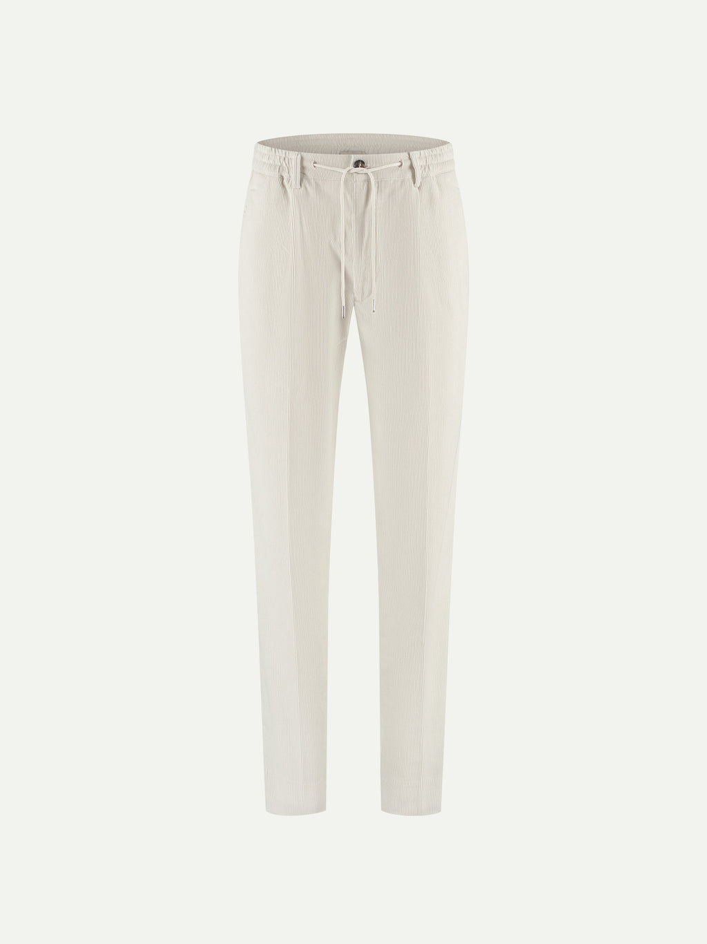 Ivory Pleated Corduroy Trousers