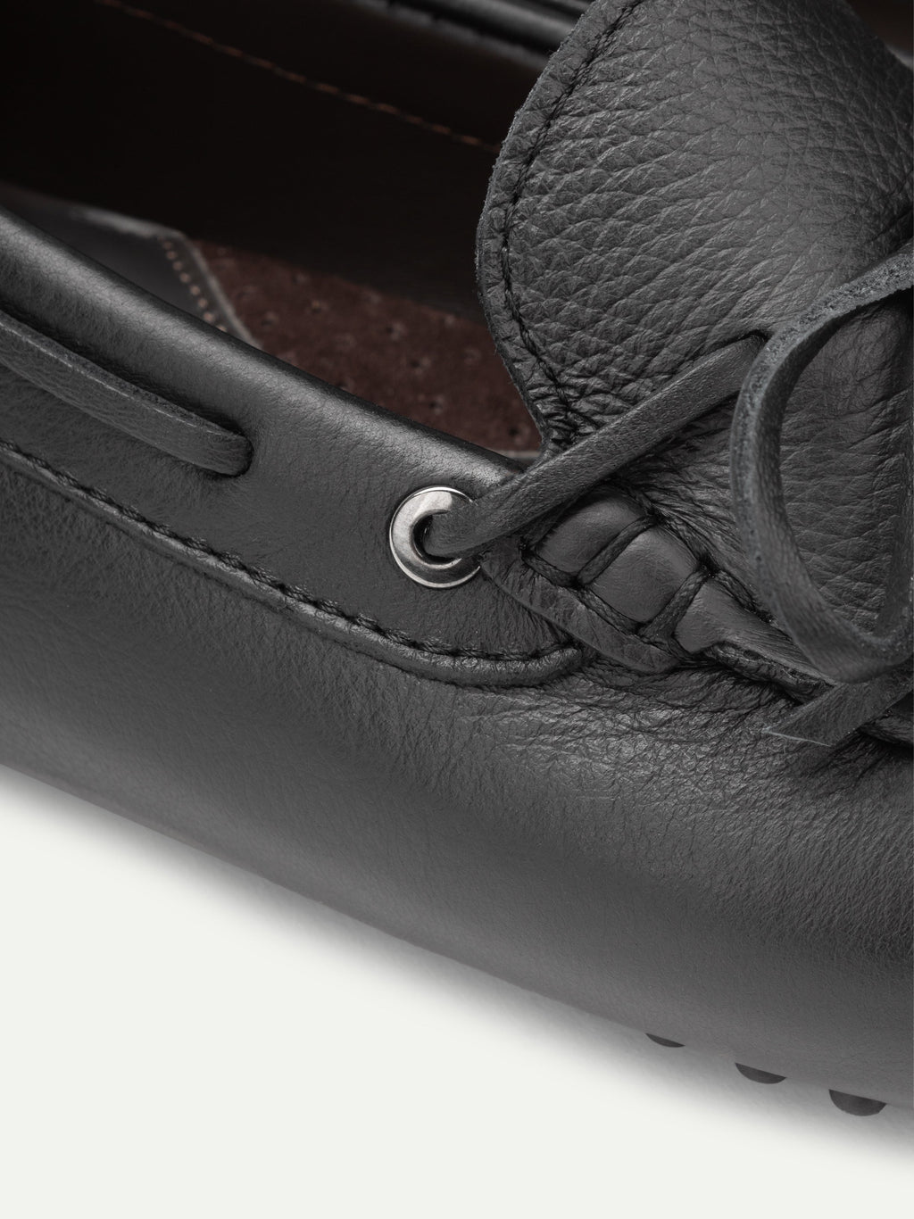 Black Leather Driving Shoes