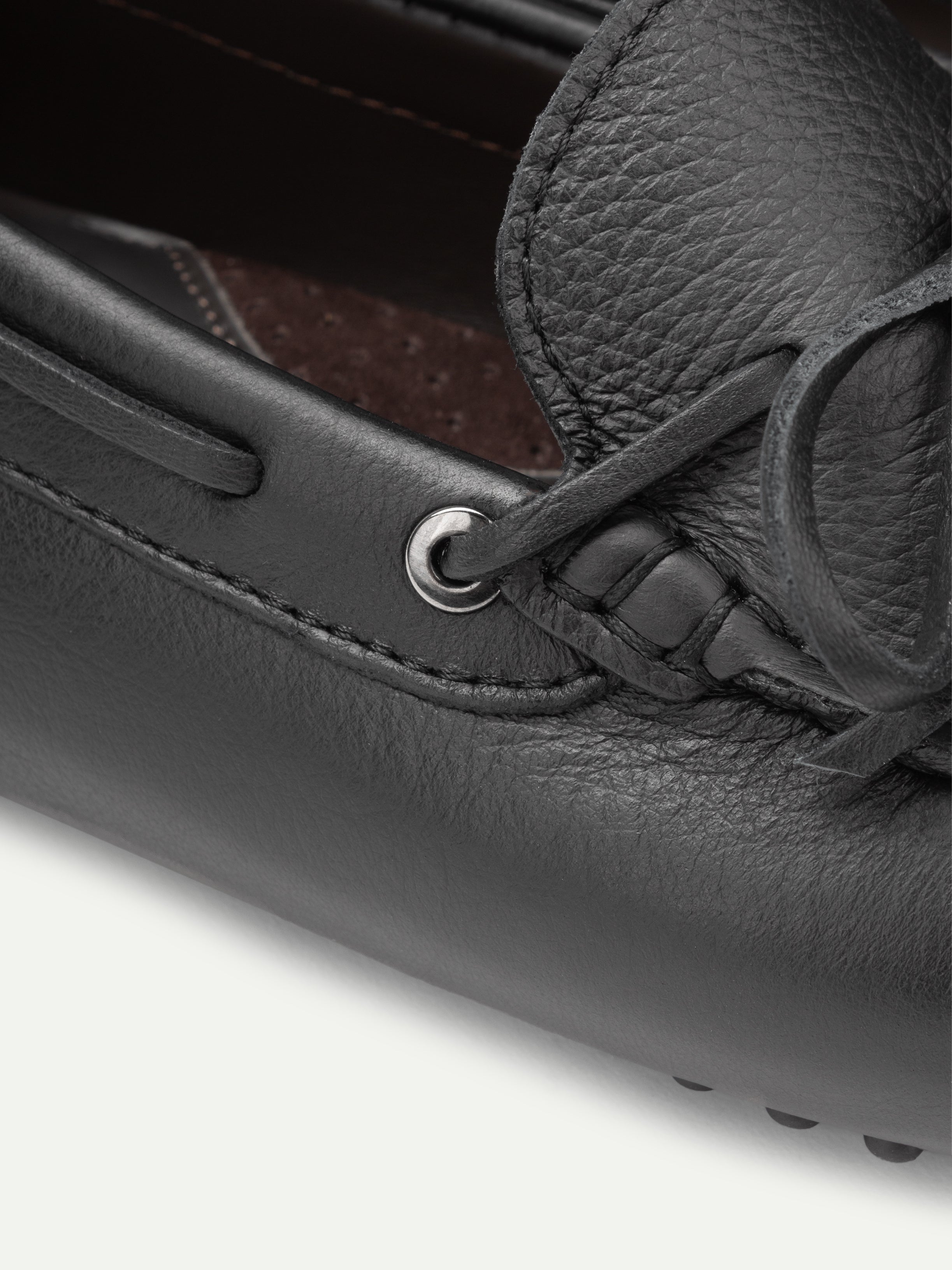 Black Leather Driving Shoes