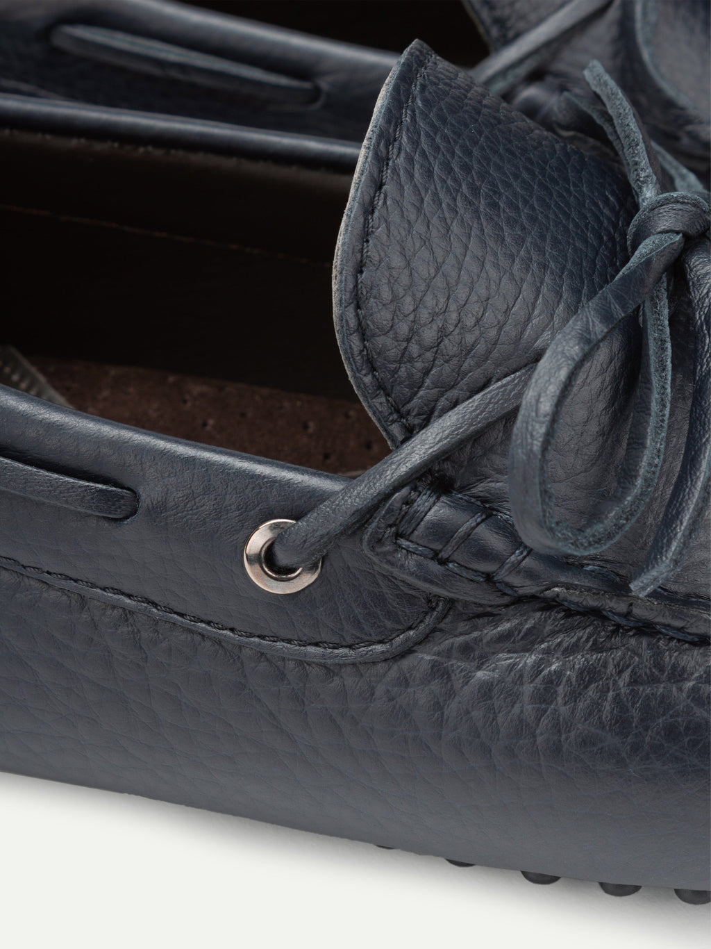 Navy Leather Driving Shoes