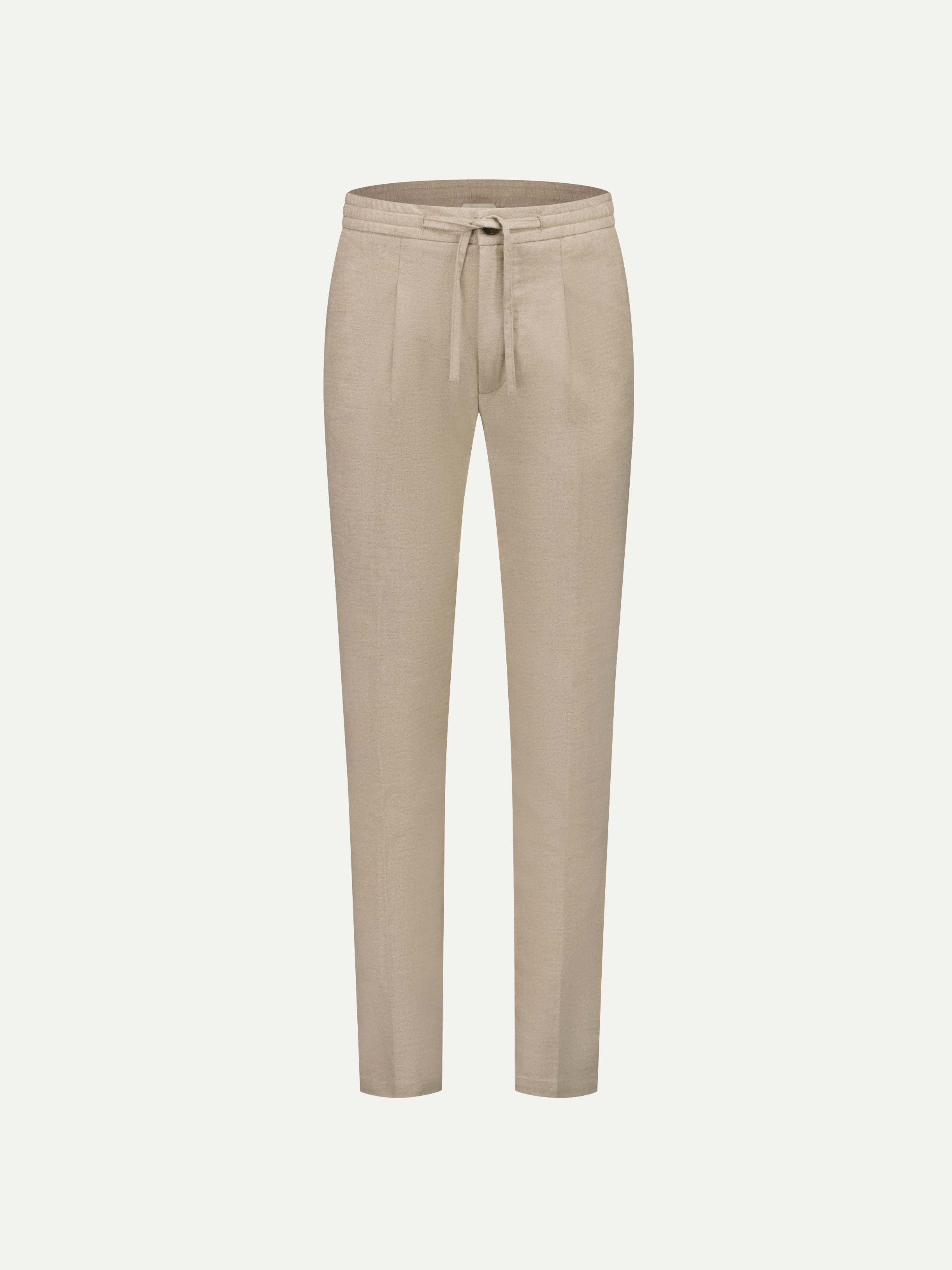 Beige Flannel Trousers