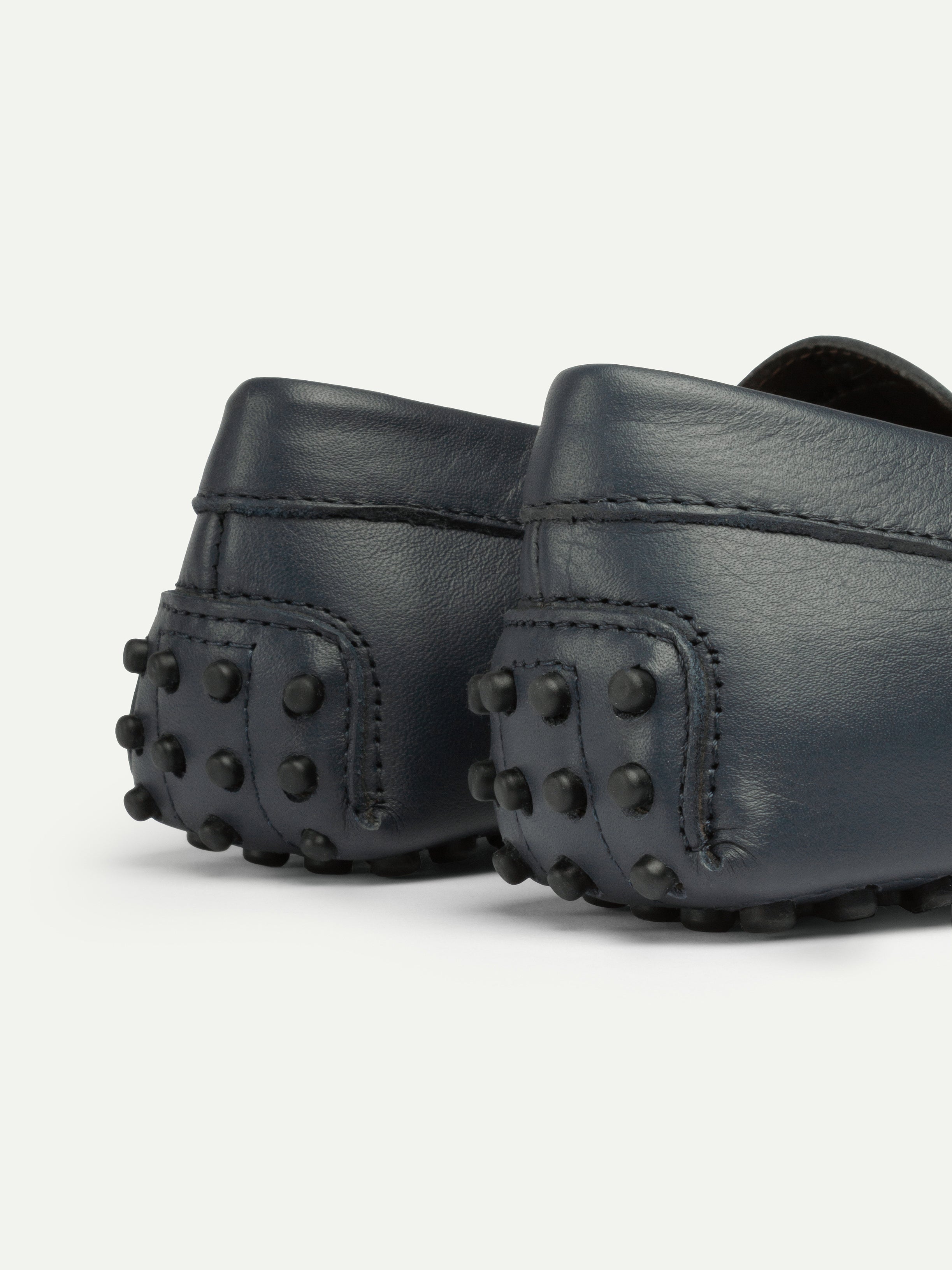 Navy Leather Driving Shoes