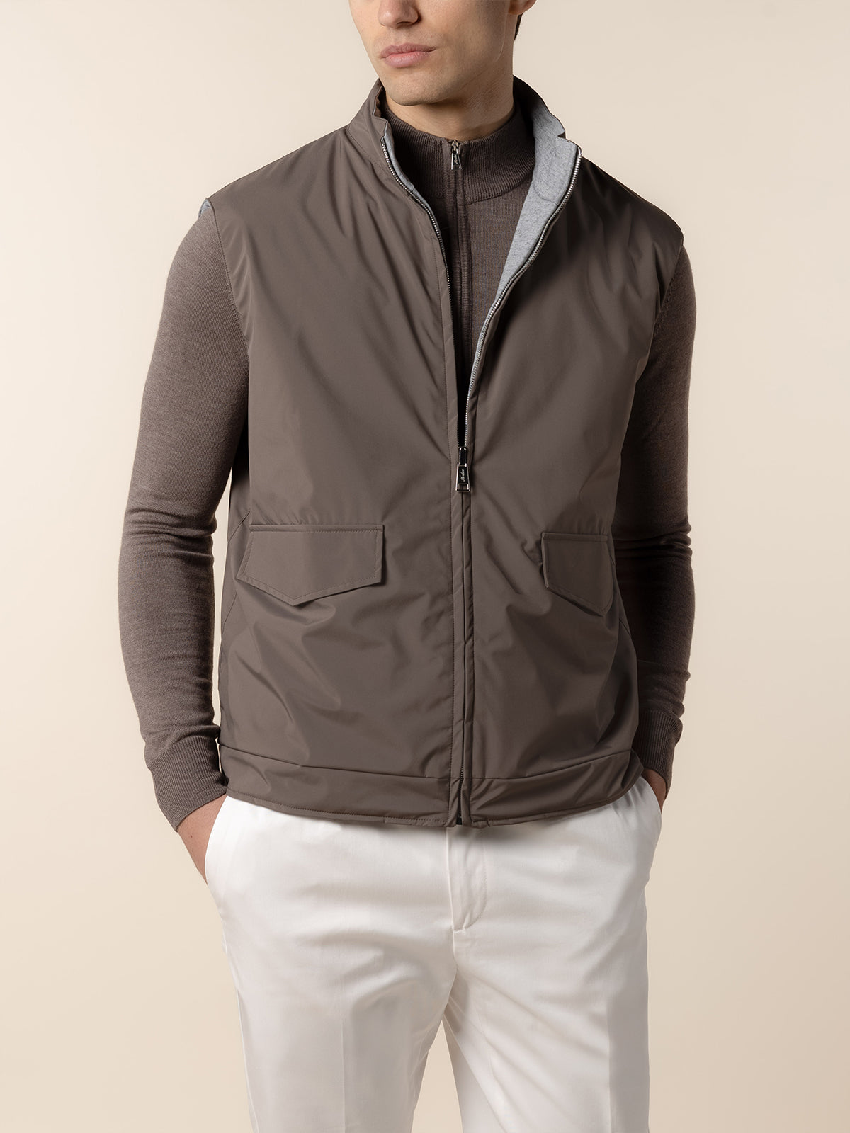 Taschenbodywärmer in Aschgrau