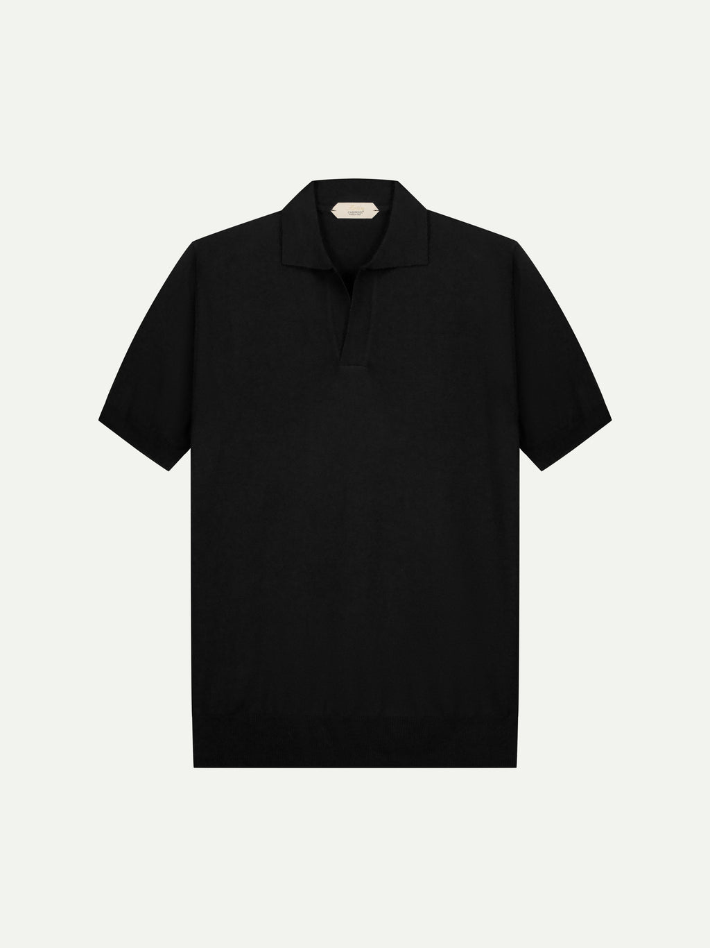 Shortsleeve Buttonless Polo Black