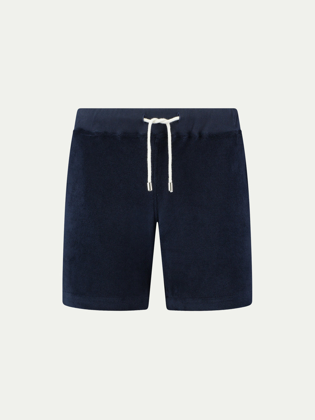 Marineblaue Frottee-Freizeitshorts