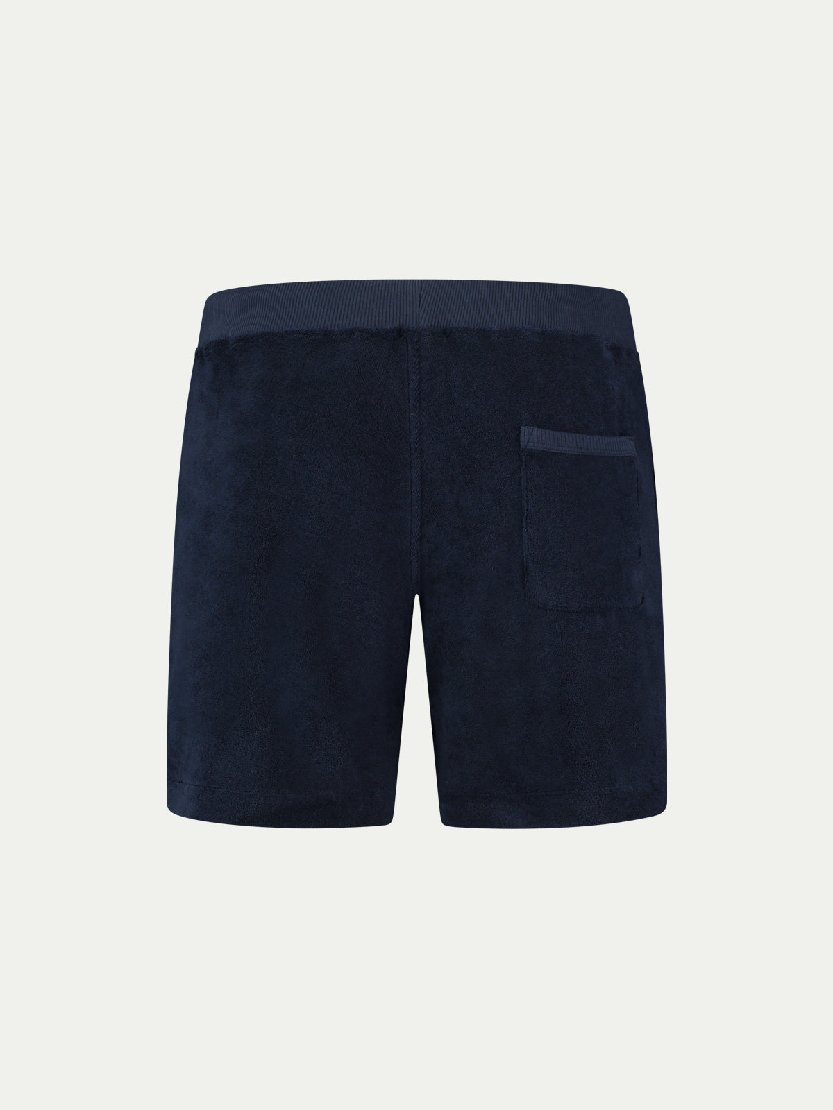 Marineblaue Frottee-Freizeitshorts