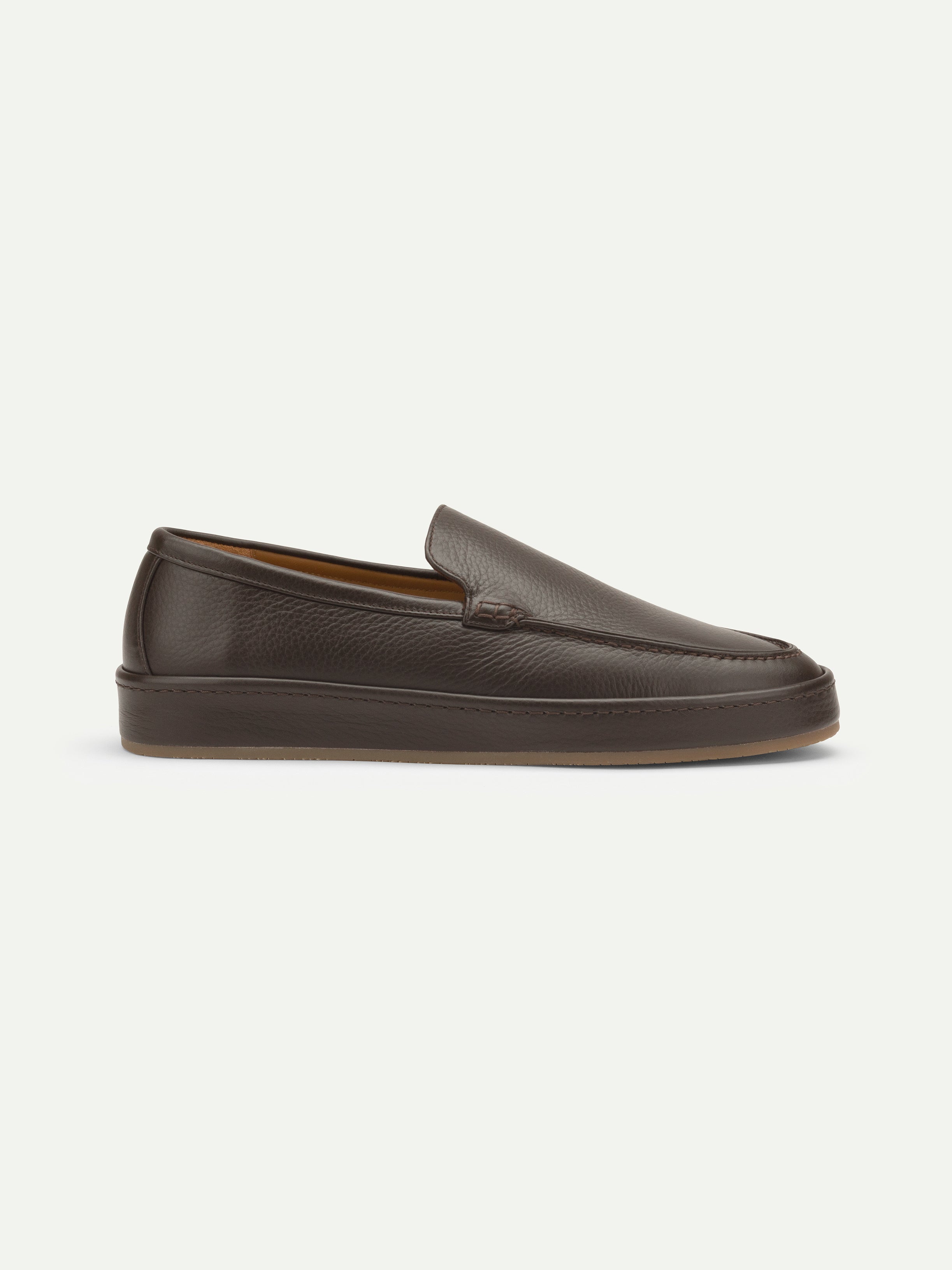 Brown Grain Voyager Loafer