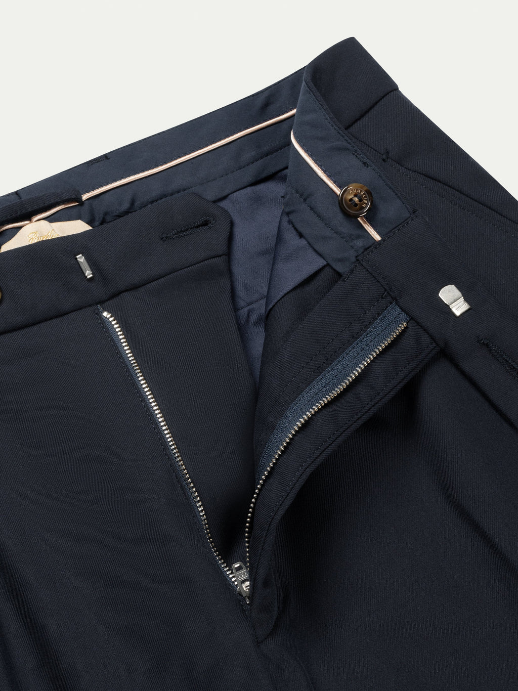 Navy Cotton Wool Voyager Trousers