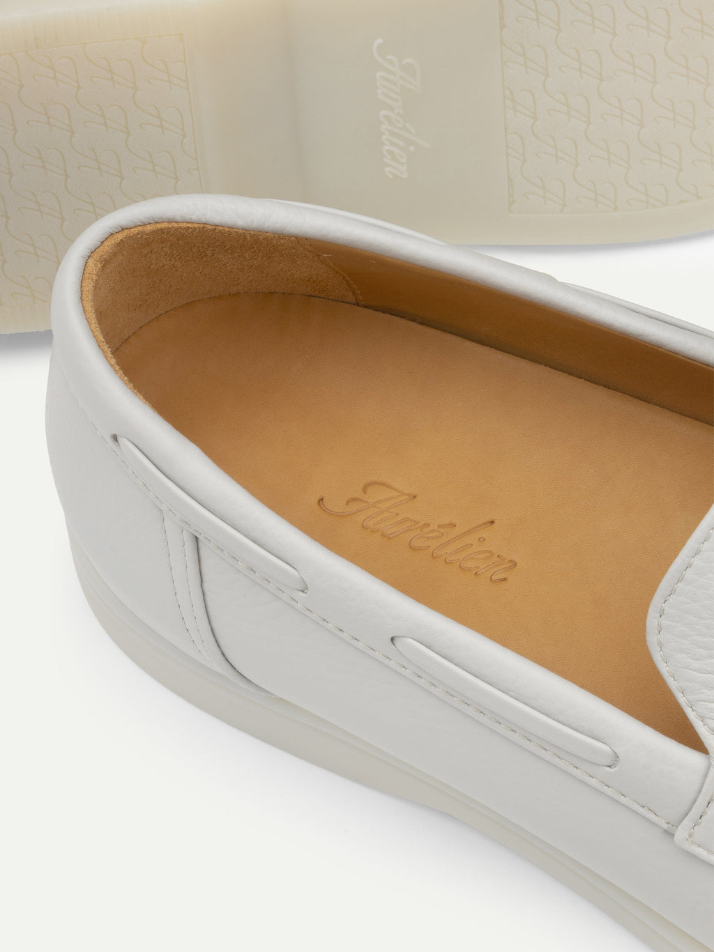 Classic Grey Grain Yacht Loafers