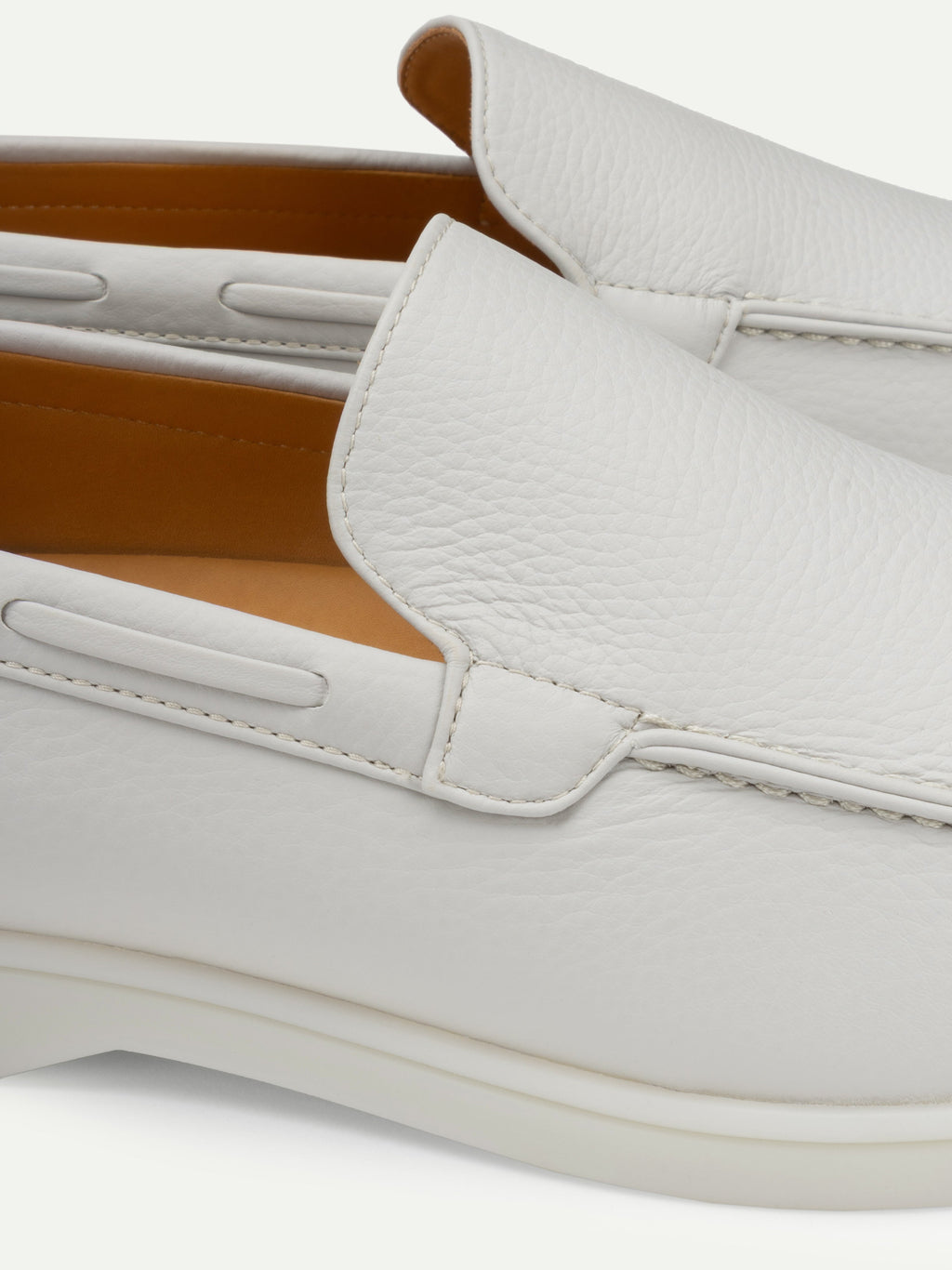 Classic Grey Grain Yacht Loafers