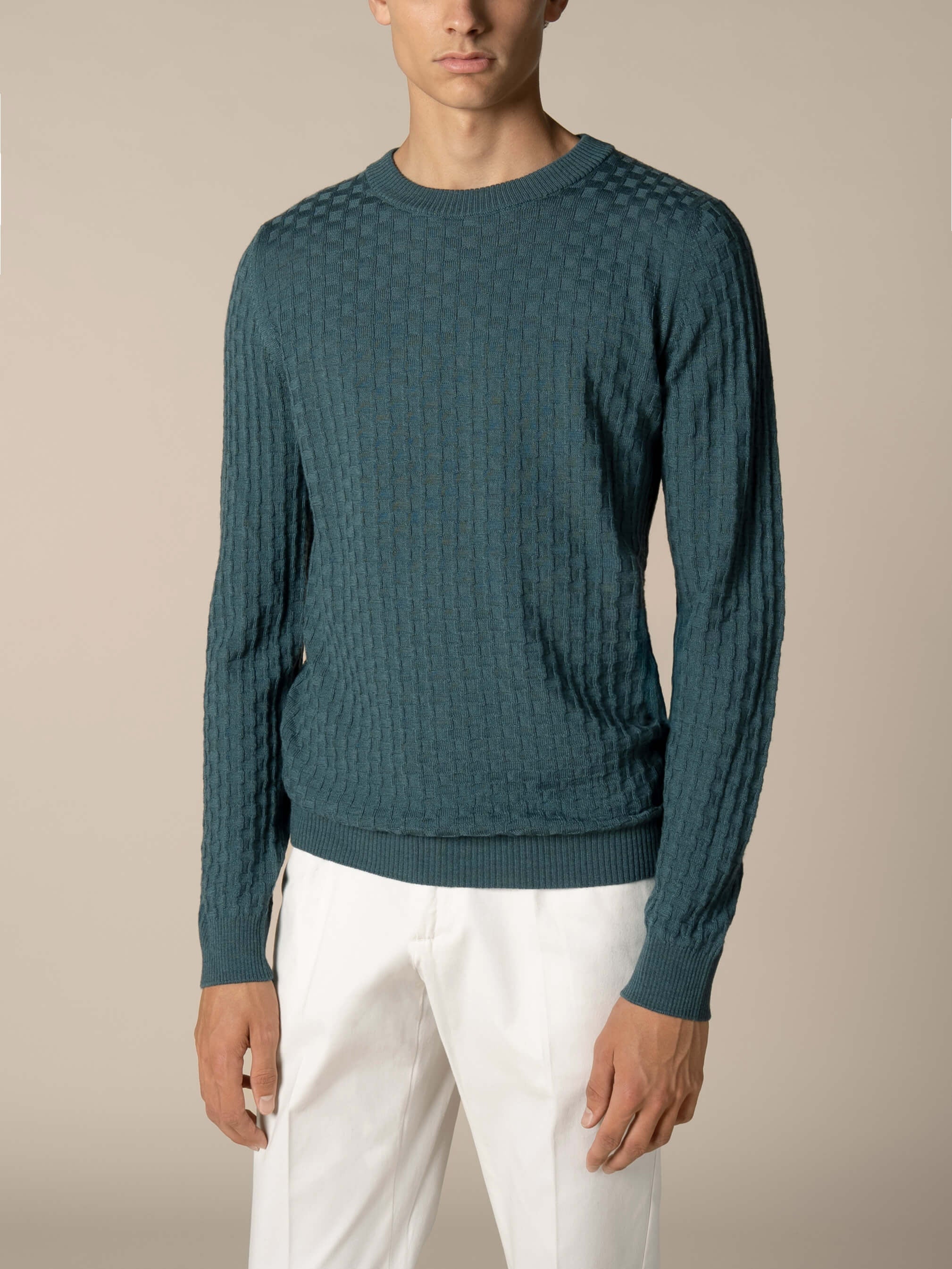 Dark Aquamarine Motif Crew