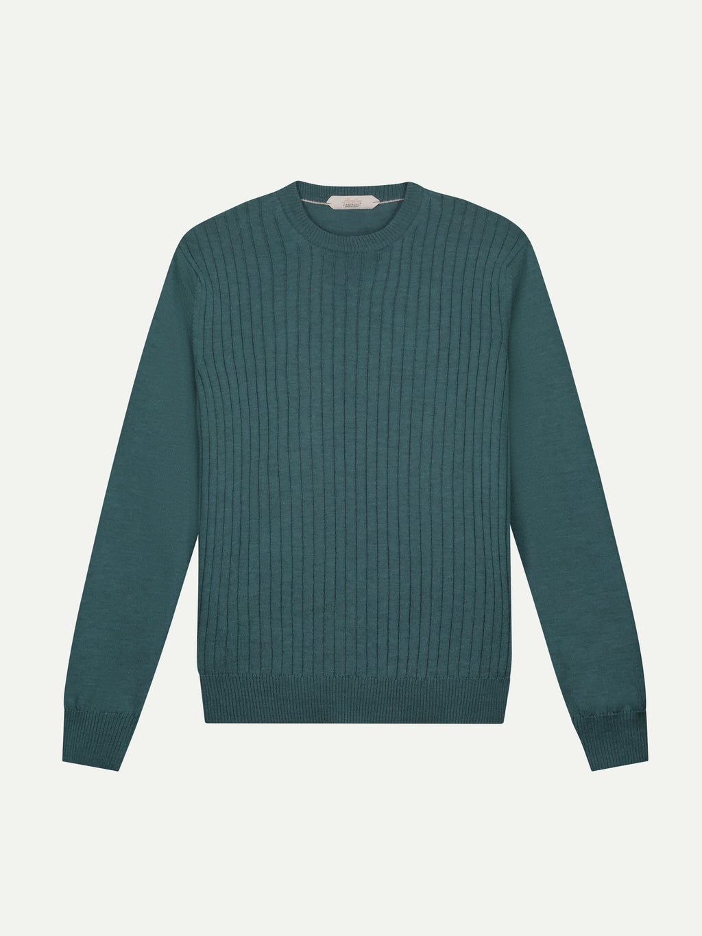 Dark Aquamarine Ribbed City Crew