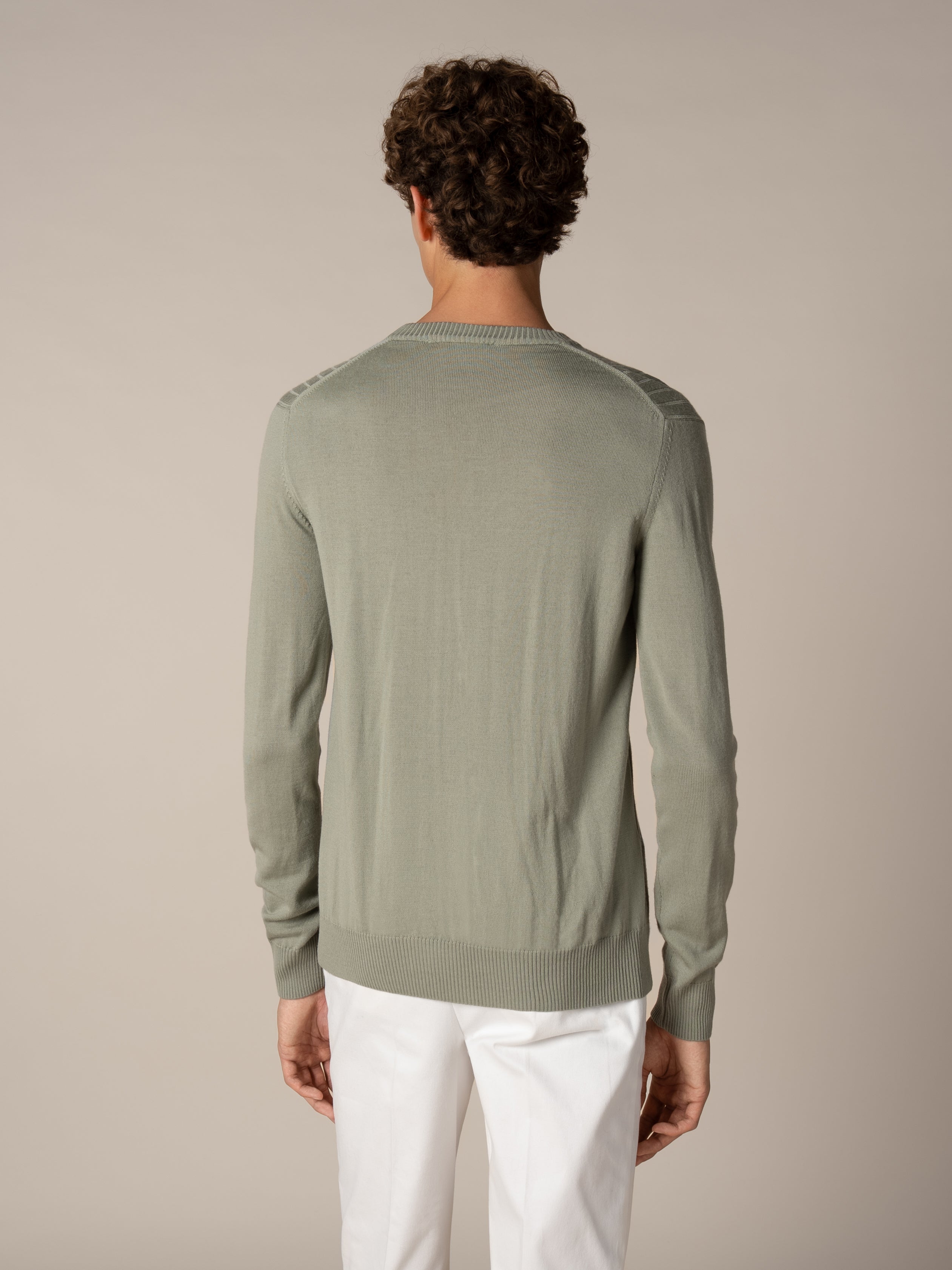 Pistache Ribbed City Crew