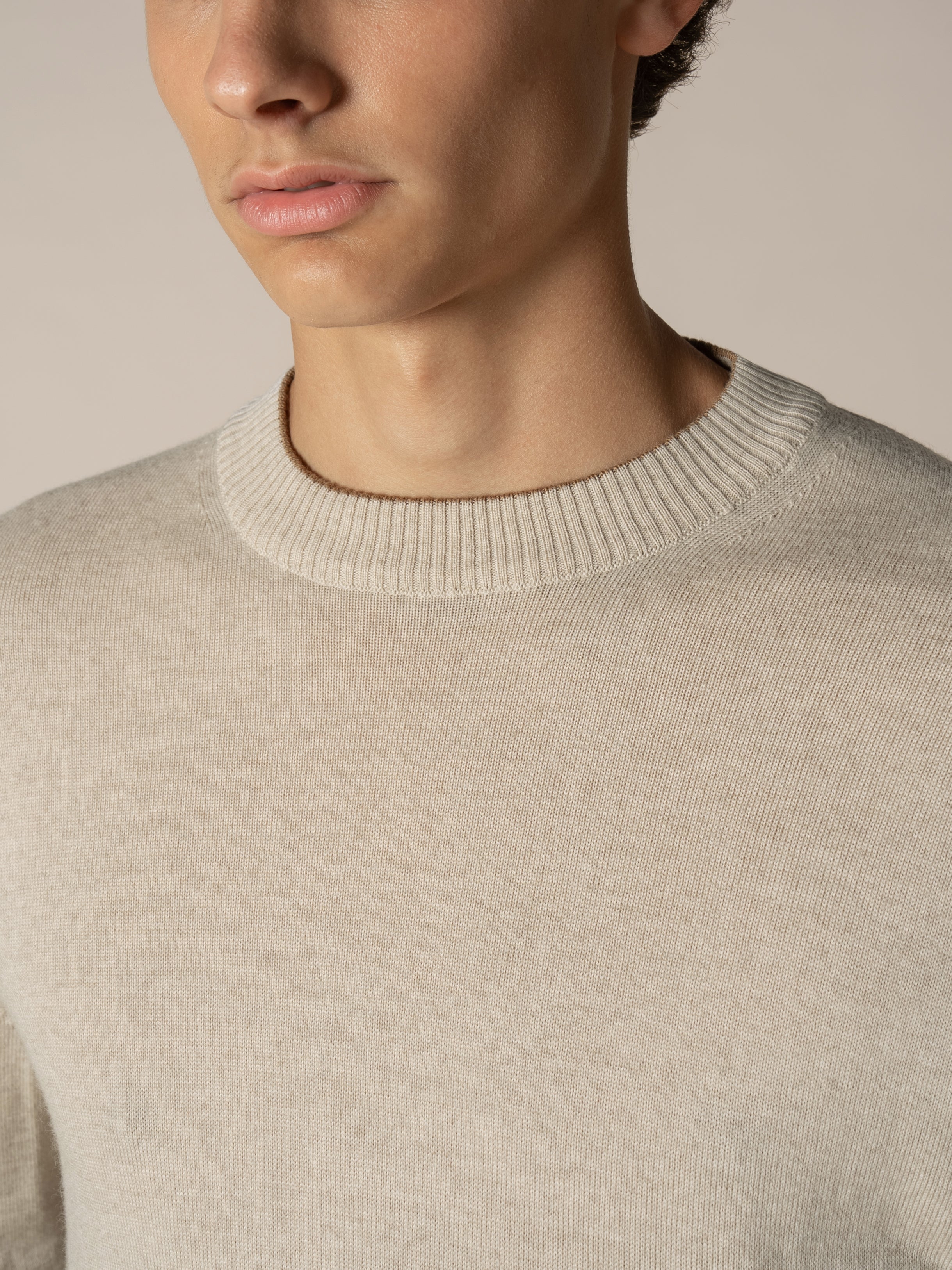 Beige Two Tone City Crew