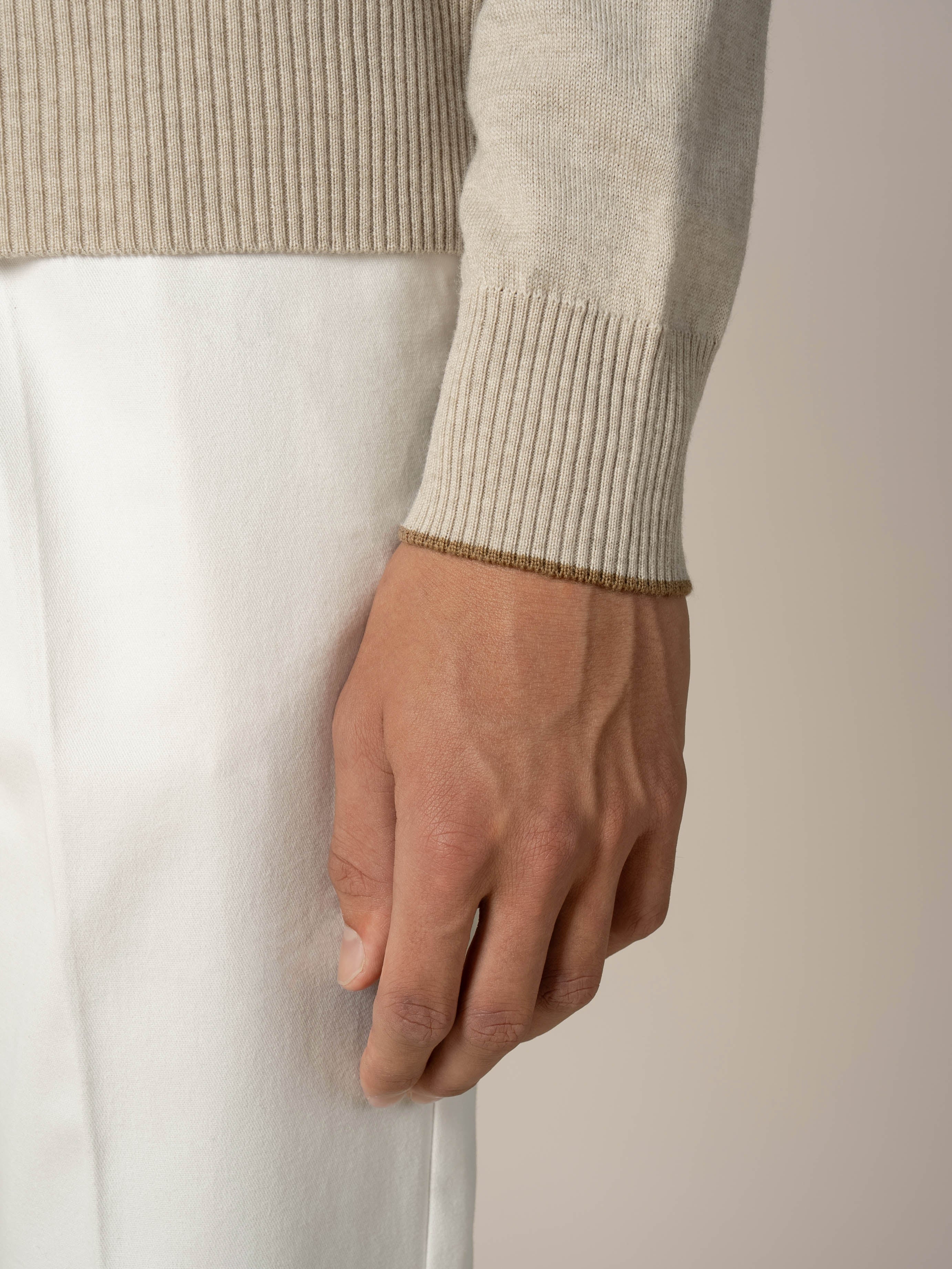 Beige Two Tone City Crew