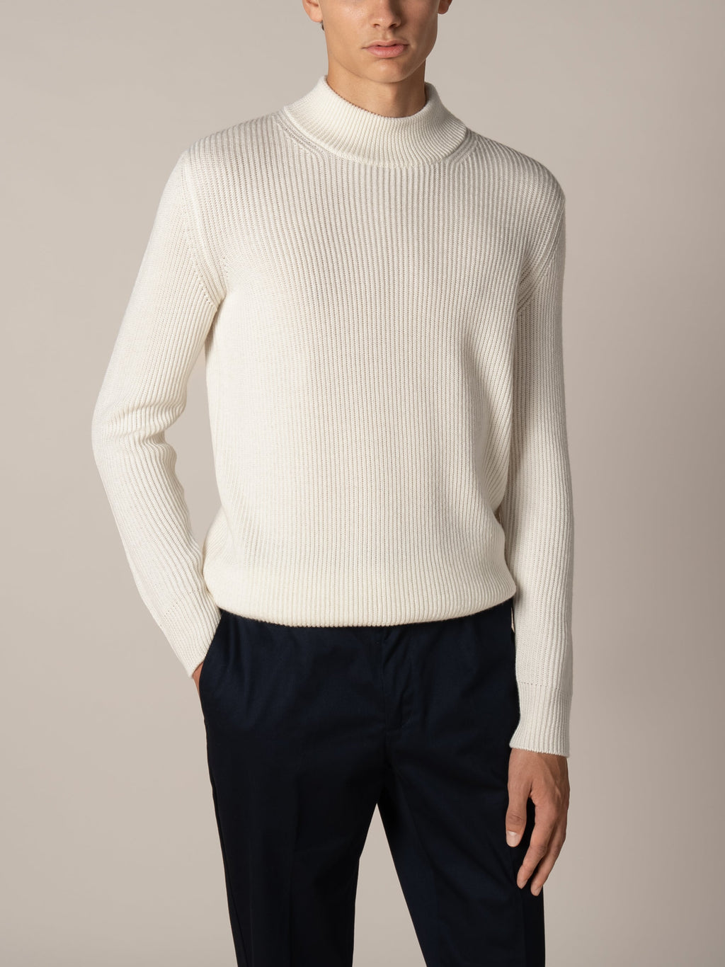 Costa Inglese Mockneck Ivory