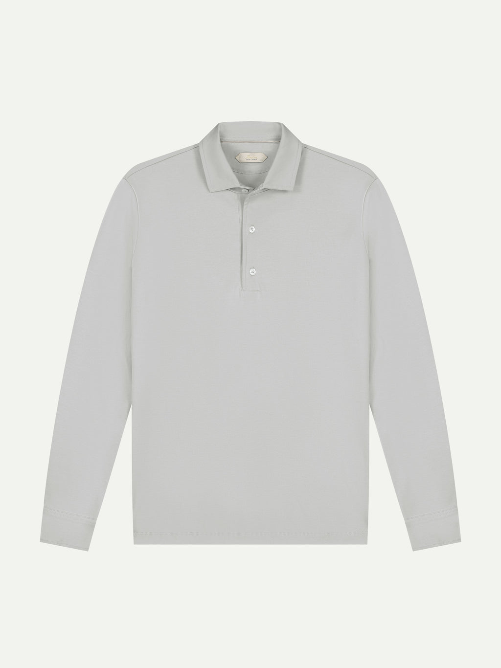 AUR1 Langarm-Polohemd, klassisches Grau